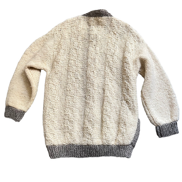Chunky Wool Cardigan Women Size M-L - Picture 2 of 11